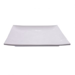 White Pedestal Square Platter